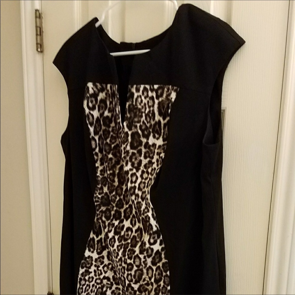 Black leopard print dress from Dress Barn